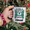 Zombie Valentine Hands I Chews You Personalized Mug, Funny Horror Spring Gift with Custom Name Zombie Valentine Hands I Chews You Personalized Mug, Funny Horror Spring Gift with Custom Name