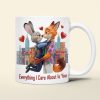 Zoo Friends Town Everything I Care About You - Personalized White Mug - Gift For Couple, Valentine | HH01 ZTP Zoo Friends Town Everything I Care About You - Personalized White Mug - Gift For Couple, Valentine | HH01 ZTP